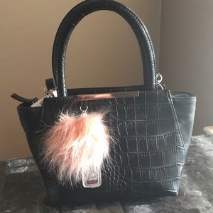 NWTblack alligator pleather crossbody clutch purse